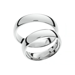 Anillo de boda de oro blanco pulido