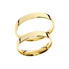 Anillo de boda clásico fino de oro amarillo