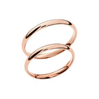 Bague de mariage fine en or rose intemporelle