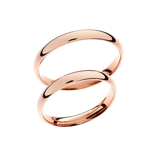Bague de mariage fine en or rose