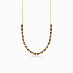Collier en grenat rectangulaire