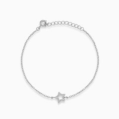 Silver bracelet with adorable star