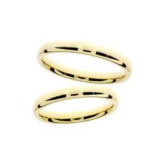Anillo de boda clásico liso de oro amarillo