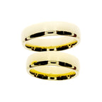 Massive smooth yellow gold wedding ring