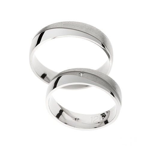 Solitärring zur Hochzeit aus halb Weißgold