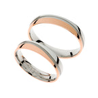 Elegant white and rose gold wedding ring