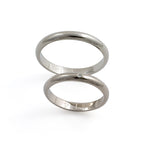 Solitaire platinum thin  wedding ring