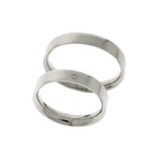 Solitaire platinum high polished finish wedding ring