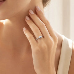 Sterling Silver Luminous Pavé Ring