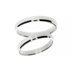 Alianza clásica de oro blanco