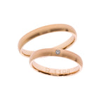 Rose gold simple matte wedding ring