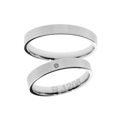 Alliance simple en or blanc