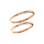 Rose gold classic thin wedding ring