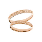 Roségold Ehering mit Symbolen