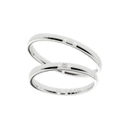 Klassischer schmaler Weißgold-Ring