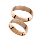 Matte rose gold wedding ring