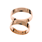 Rose gold unique design wedding rings