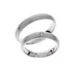 Matte finish white gold rings