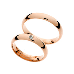 Bague de mariage classique en or rose