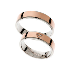 Anillo de boda de oro con un motivo especial de corazón.