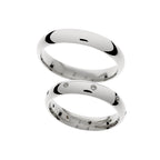 Eternity white gold wedding rings