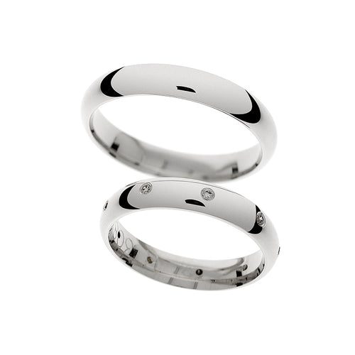 Eternity white gold wedding rings
