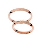 Classic rose gold wedding bands