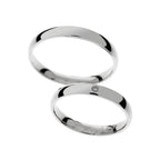 Elegant thin white gold wedding rings