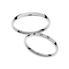Anillos finos y elegantes en oro blanco