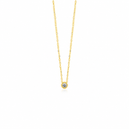 White Gold Diamond Solitaire Necklace