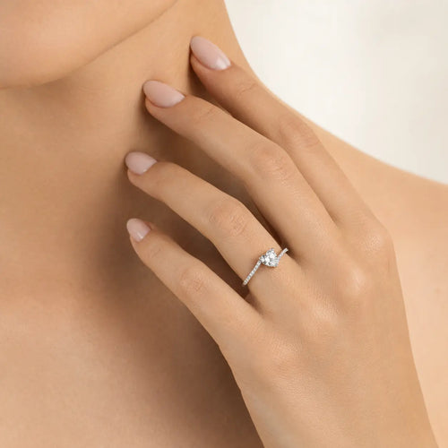 Sterling Silver Luminous Heart Ring