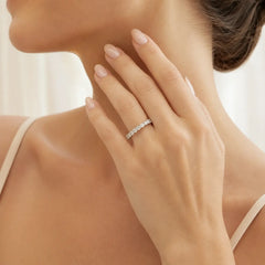 Sterling Silver Shared Prong Eternity Ring