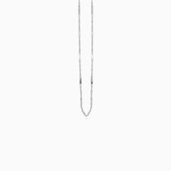 14K White Gold Twisted Singapore Chain Necklace