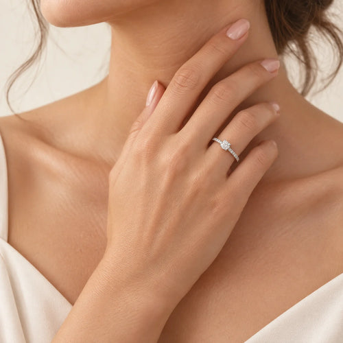 White Gold Diamond Pavé Ring