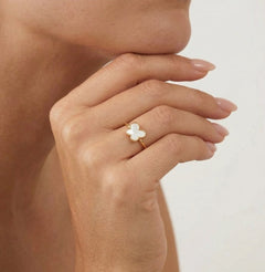 Anillo de mariposa en oro amarillo