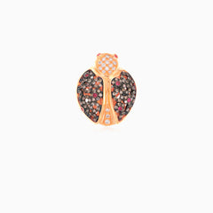 Eleganter Roségold Marienkäfer Ring