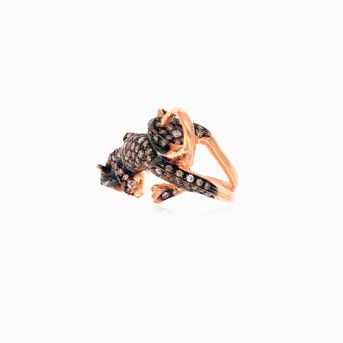 Eleganter Panther-Gemstone-Ring