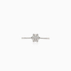 Tiny diamond flower ring