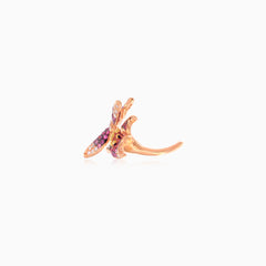 Diamant- und rosa Saphir-Schmetterlingsring