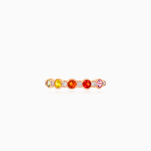 Lebendiger Saphir- und Diamantring