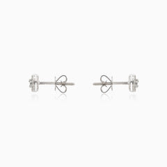 White gold diamond stud earrings