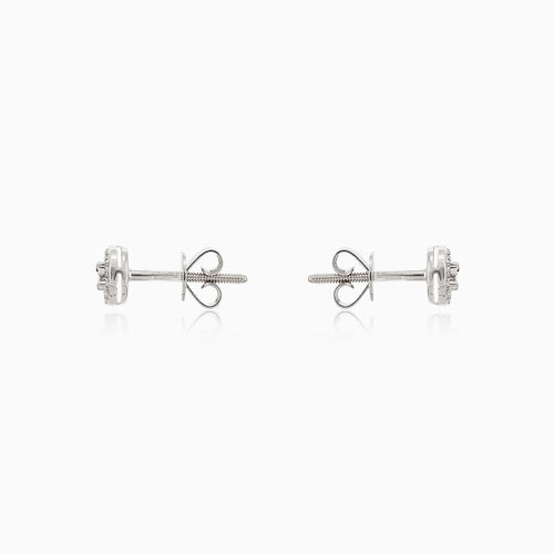 White gold diamond stud earrings