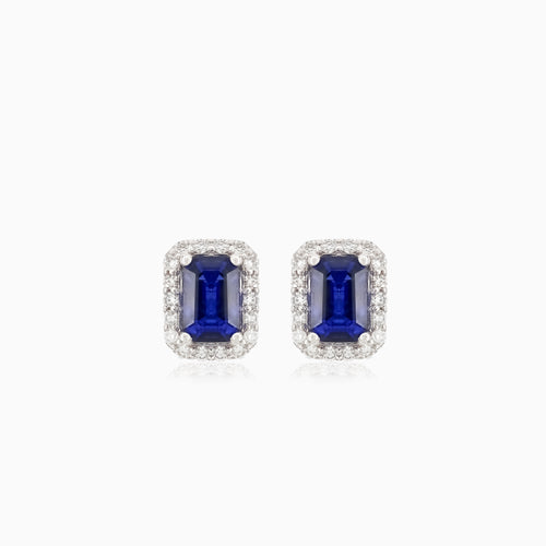 Royal Weißgold Saphir Diamant Ohrringe