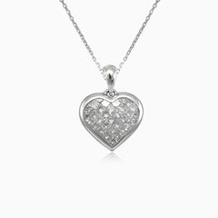 Diamantový zlatý přívěsek srdce