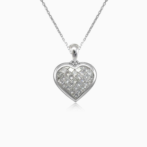 Diamantový zlatý přívěsek srdce