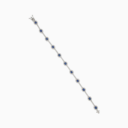 Zlatý královský náramek se safíry a diamanty