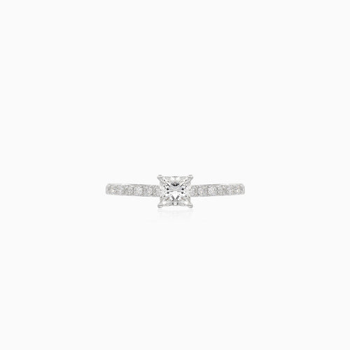 Eleganter Princess- und Rundschliff-Diamant-Verlobungsring