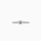 Bague de fiançailles diamant taille ronde éclatante