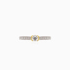 Bague de fiançailles intemporelle en diamant taille ronde