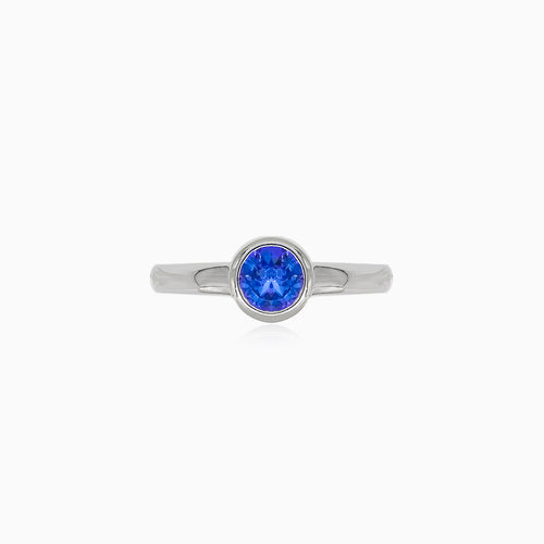 Eleganter Weißgold-Ring mit Tansanit
